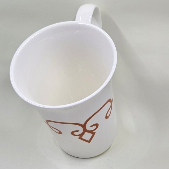 Starbucks 2014 Diamond Scroll Mug  Amber/ White - Picture 11 of 15